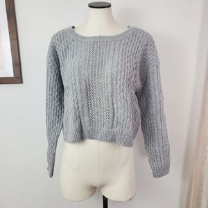 Tommy Girl Crop Grey Sweater